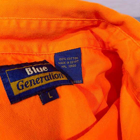 Clemson Tigers Twill Button Down Shirt Orange VTG College Football Mens Large - Picture 7 of 7